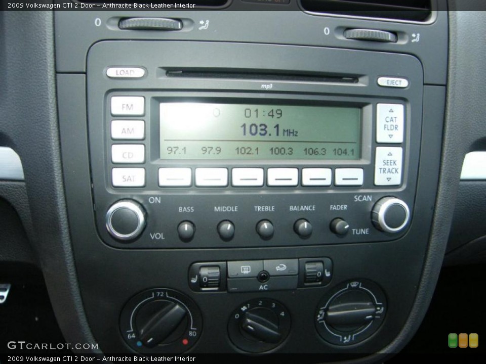 Anthracite Black Leather Interior Controls for the 2009 Volkswagen GTI 2 Door #40558817