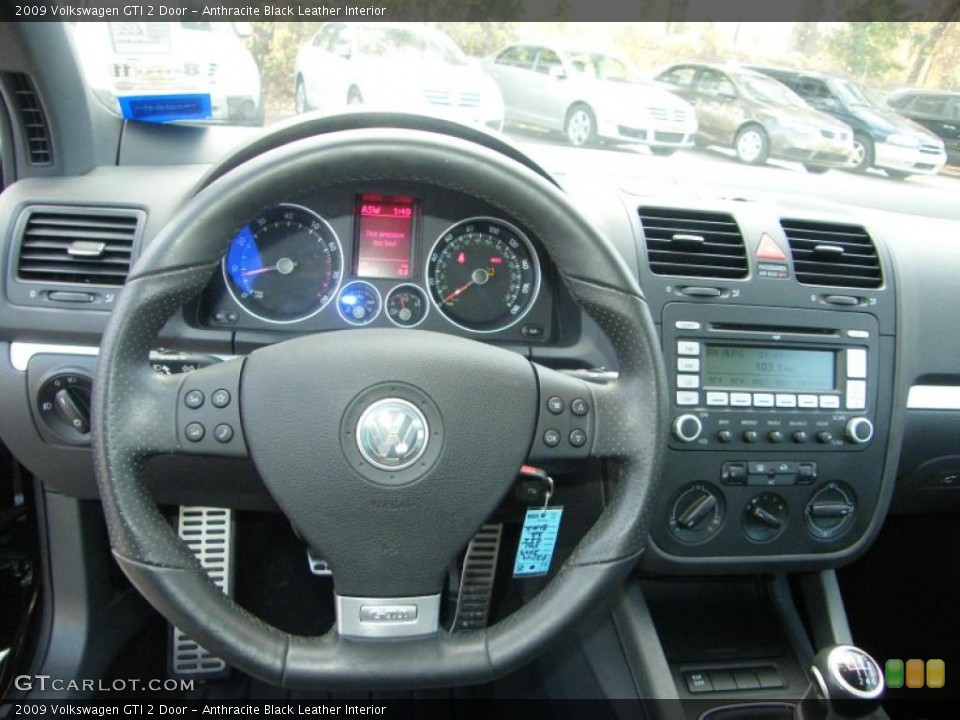Anthracite Black Leather Interior Dashboard for the 2009 Volkswagen GTI 2 Door #40563224