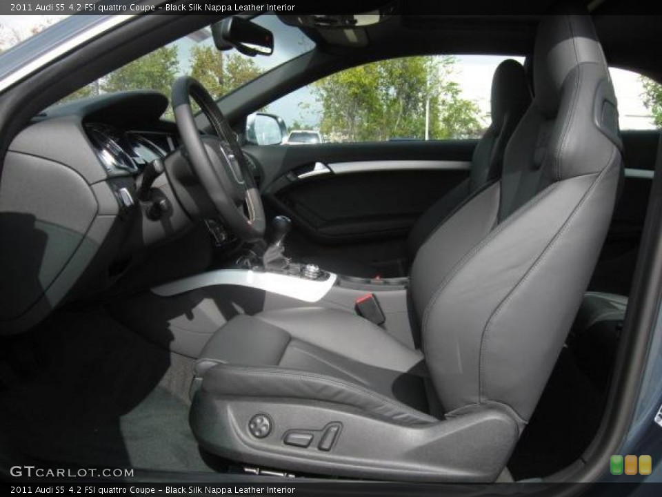 Black Silk Nappa Leather Interior Photo for the 2011 Audi S5 4.2 FSI quattro Coupe #40565188