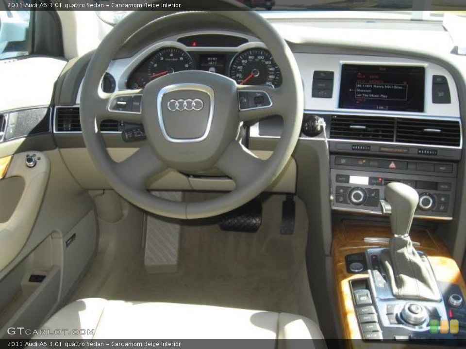 Cardamom Beige Interior Dashboard for the 2011 Audi A6 3.0T quattro Sedan #40565573