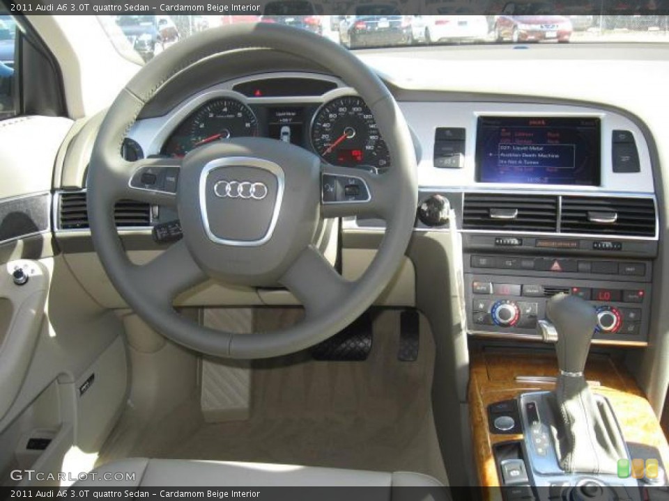 Cardamom Beige Interior Dashboard for the 2011 Audi A6 3.0T quattro Sedan #40566006