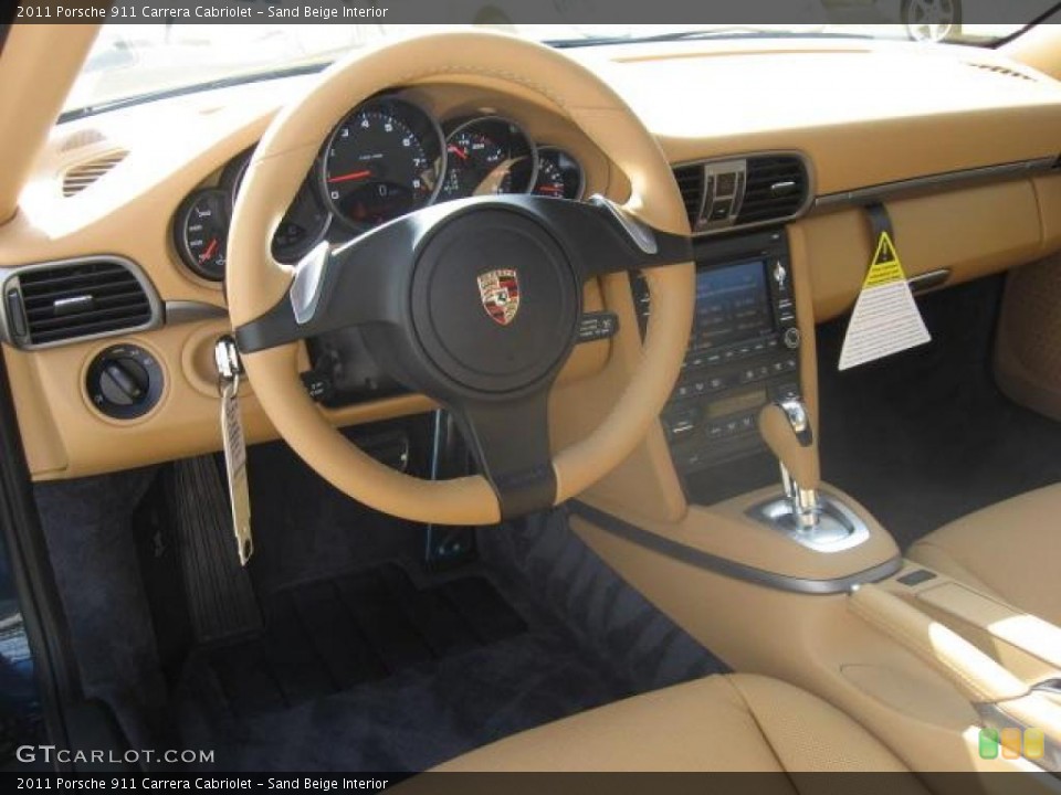 Sand Beige Interior Prime Interior for the 2011 Porsche 911 Carrera Cabriolet #40566314