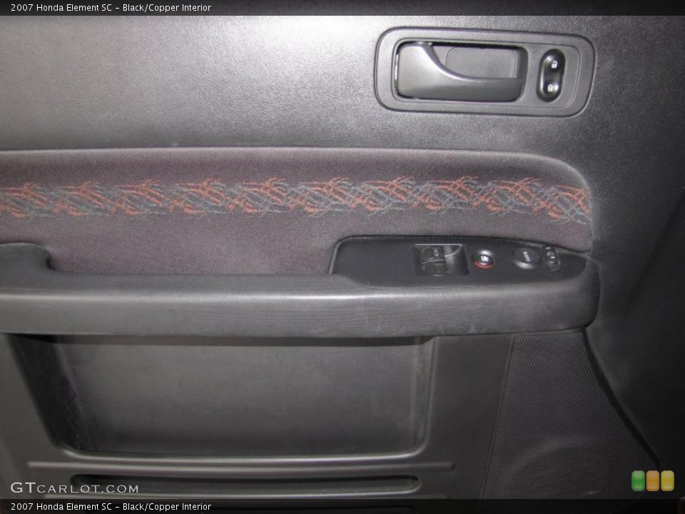 Black/Copper Interior Door Panel for the 2007 Honda Element SC #40567598
