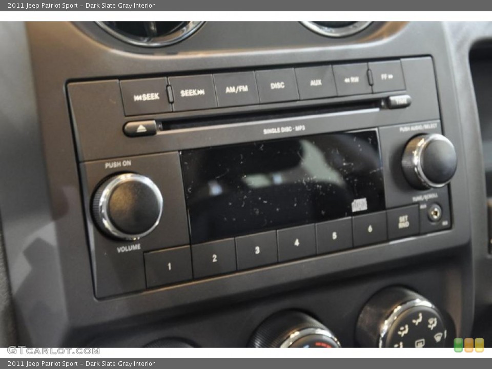 Dark Slate Gray Interior Controls for the 2011 Jeep Patriot Sport #40573385