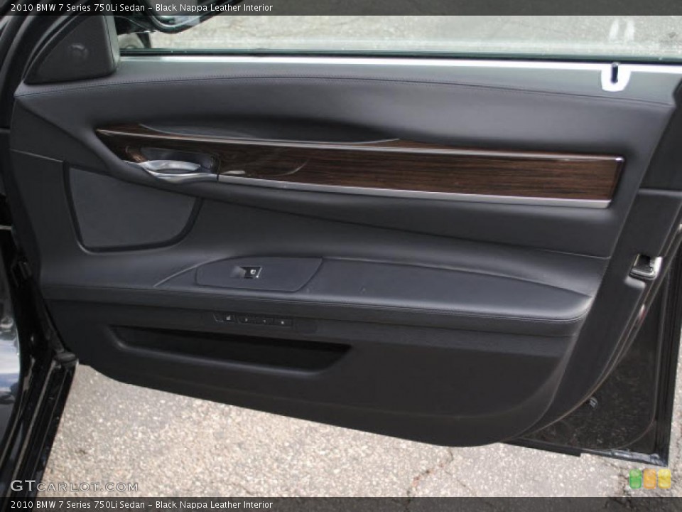 Black Nappa Leather Interior Door Panel for the 2010 BMW 7 Series 750Li Sedan #40578297