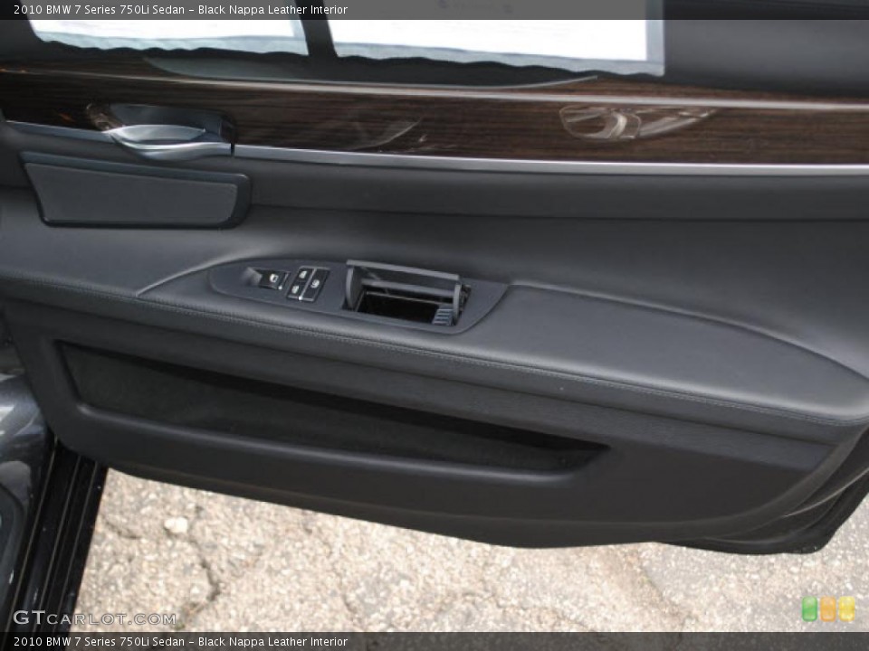 Black Nappa Leather Interior Door Panel for the 2010 BMW 7 Series 750Li Sedan #40578317