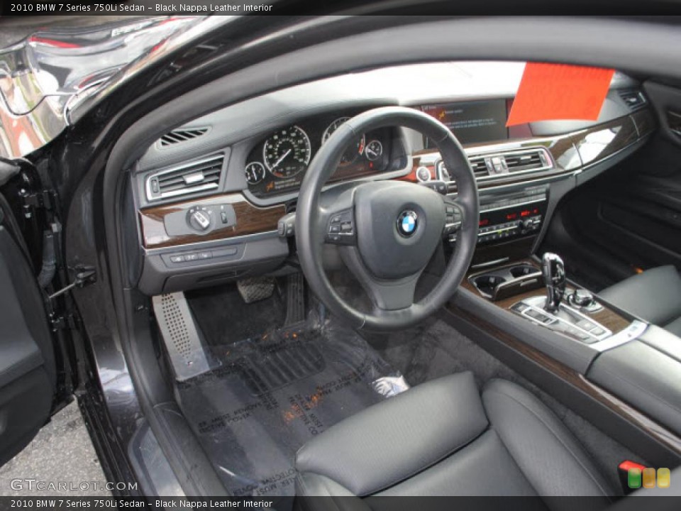 Black Nappa Leather Interior Prime Interior for the 2010 BMW 7 Series 750Li Sedan #40578421