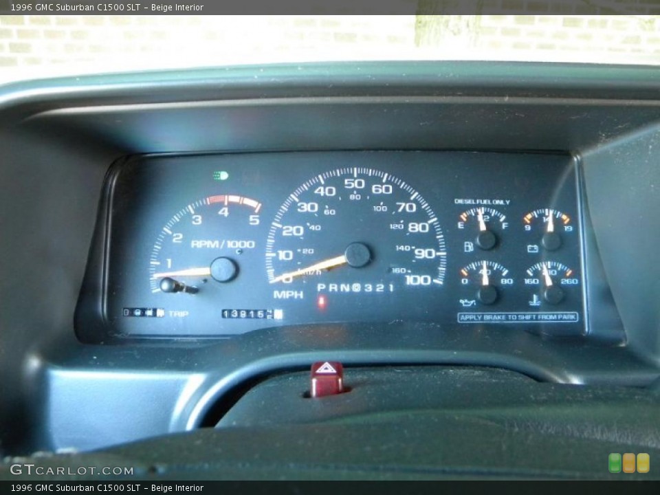 Beige Interior Gauges for the 1996 GMC Suburban C1500 SLT #40580389