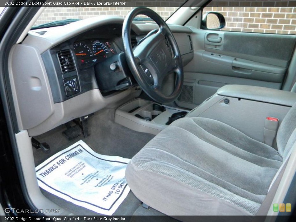 Dark Slate Gray Interior Prime Interior for the 2002 Dodge Dakota Sport Quad Cab 4x4 #40582889