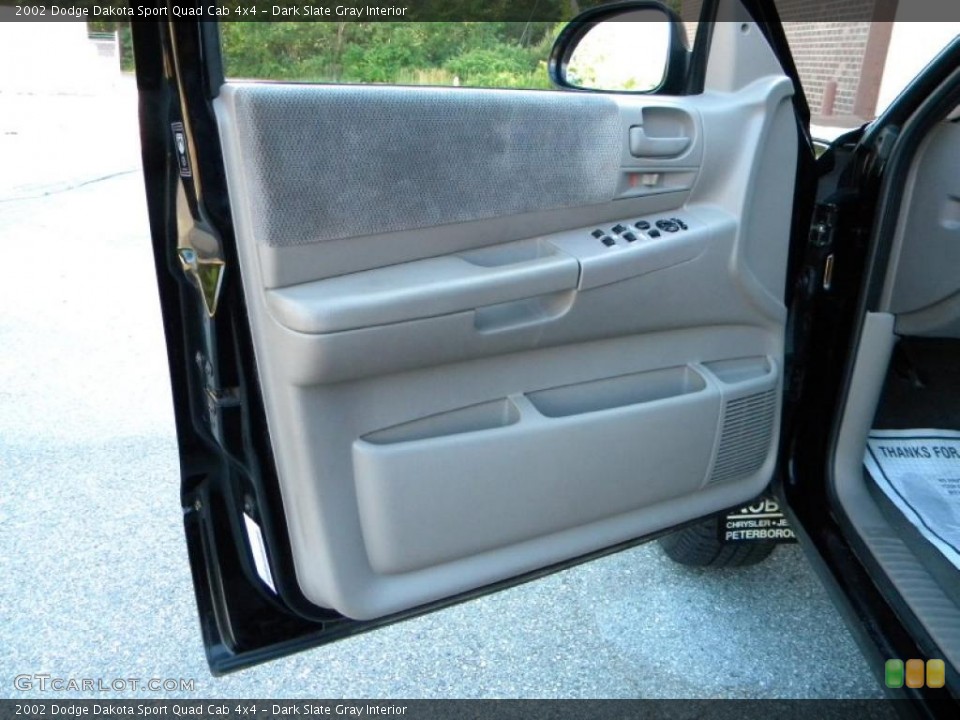 Dark Slate Gray Interior Door Panel for the 2002 Dodge Dakota Sport Quad Cab 4x4 #40582981