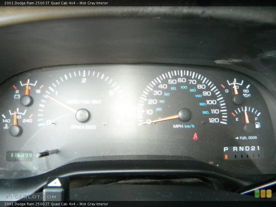 Mist Gray Interior Gauges for the 2001 Dodge Ram 2500 ST Quad Cab 4x4 #40584493