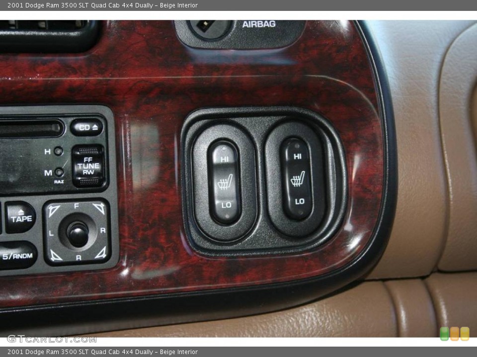 Beige Interior Controls for the 2001 Dodge Ram 3500 SLT Quad Cab 4x4 Dually #40585313