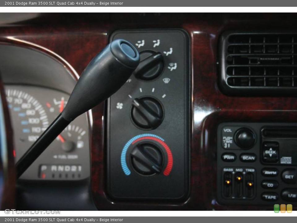 Beige Interior Controls for the 2001 Dodge Ram 3500 SLT Quad Cab 4x4 Dually #40585329