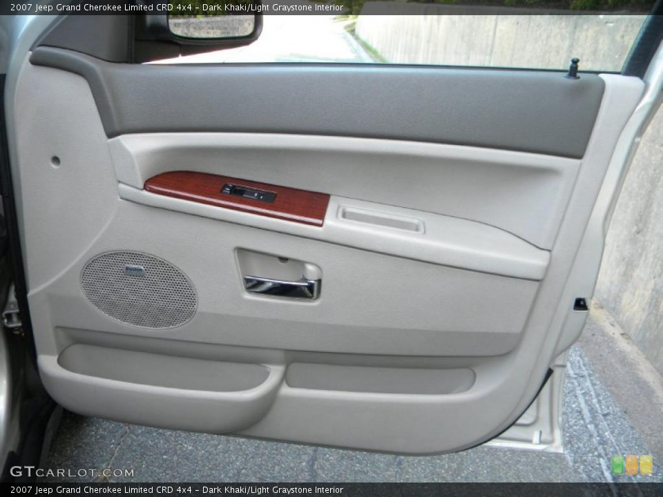 Dark Khaki/Light Graystone Interior Door Panel for the 2007 Jeep Grand Cherokee Limited CRD 4x4 #40587553