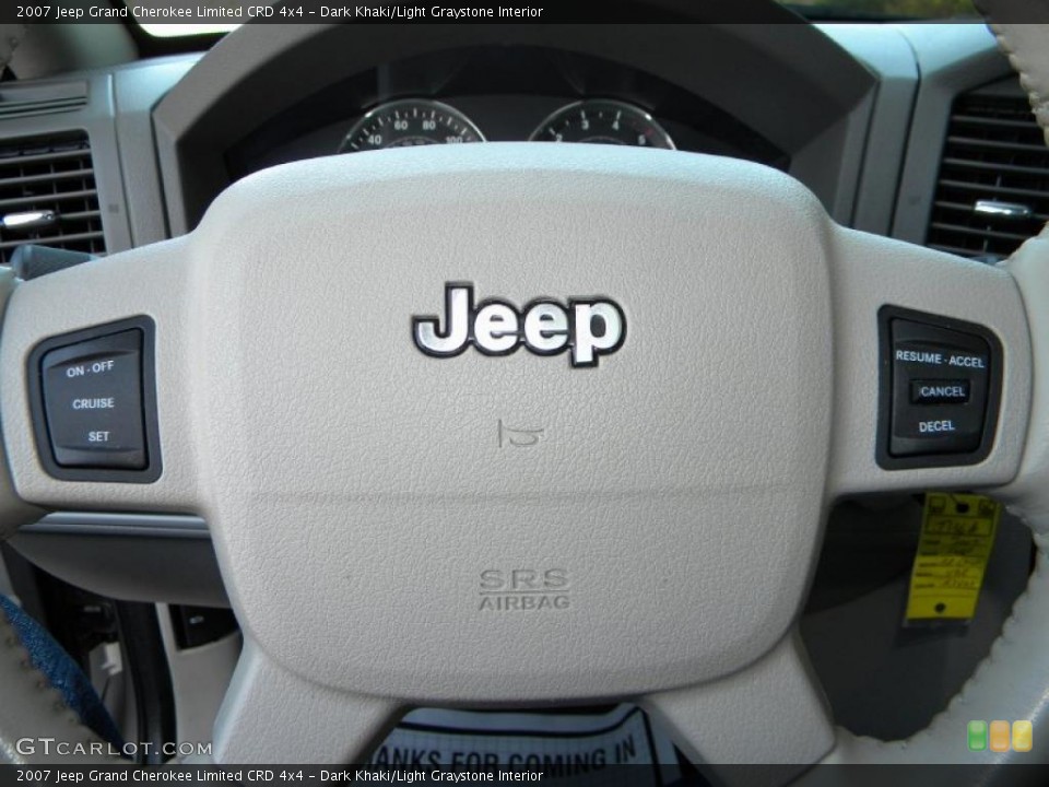 Dark Khaki/Light Graystone Interior Steering Wheel for the 2007 Jeep Grand Cherokee Limited CRD 4x4 #40587585