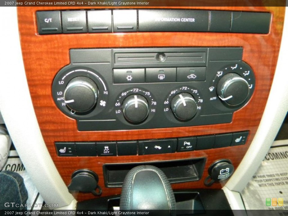 Dark Khaki/Light Graystone Interior Controls for the 2007 Jeep Grand Cherokee Limited CRD 4x4 #40587673