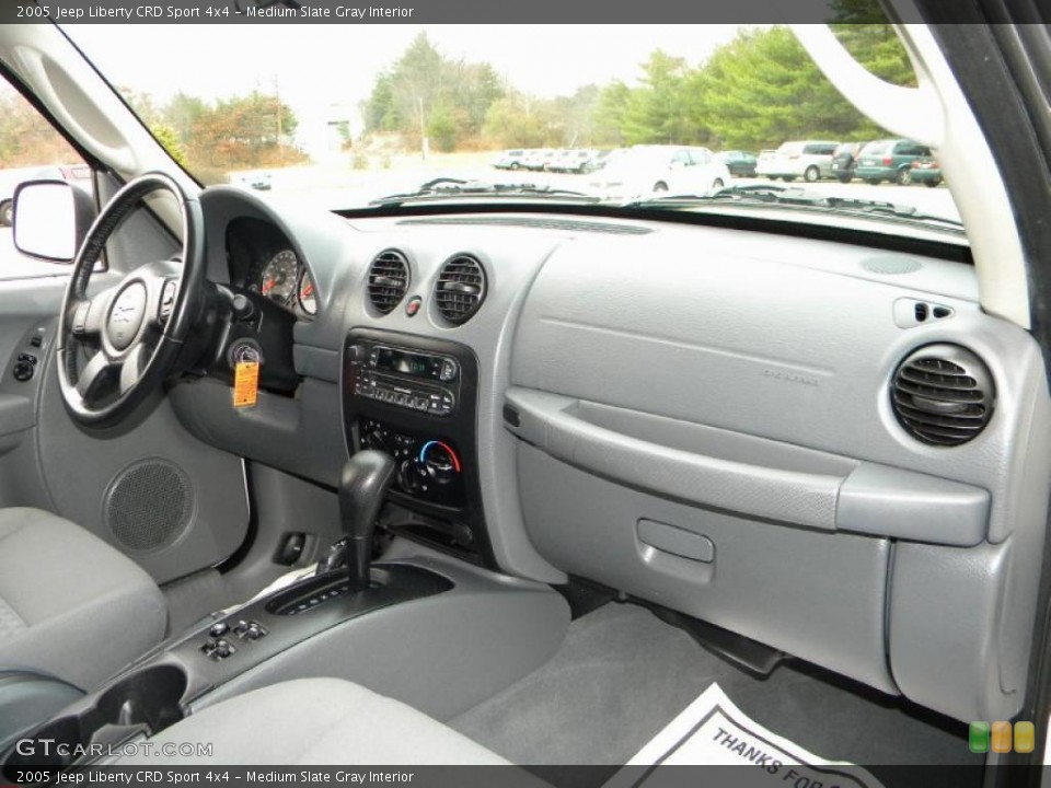 Medium Slate Gray Interior Dashboard for the 2005 Jeep Liberty CRD Sport 4x4 #40588661