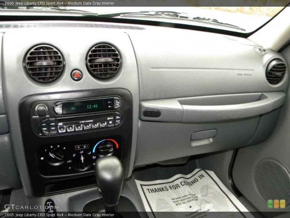 Medium Slate Gray Interior Dashboard for the 2005 Jeep Liberty CRD Sport 4x4 #40588717