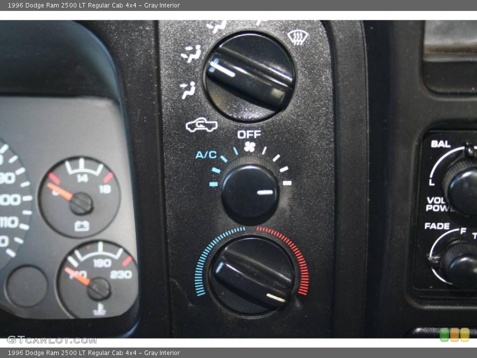 Gray Interior Controls for the 1996 Dodge Ram 2500 LT Regular Cab 4x4 #40589397