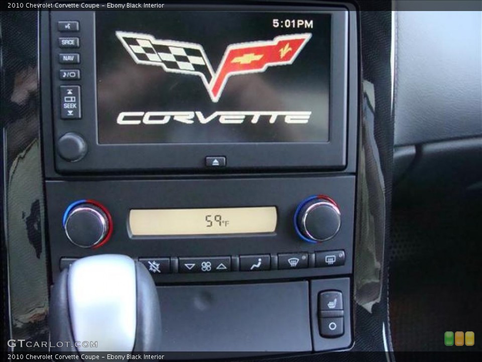Ebony Black Interior Controls for the 2010 Chevrolet Corvette Coupe #40589913