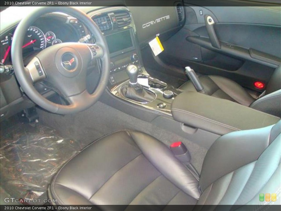 Ebony Black Interior Prime Interior for the 2010 Chevrolet Corvette ZR1 #40590205