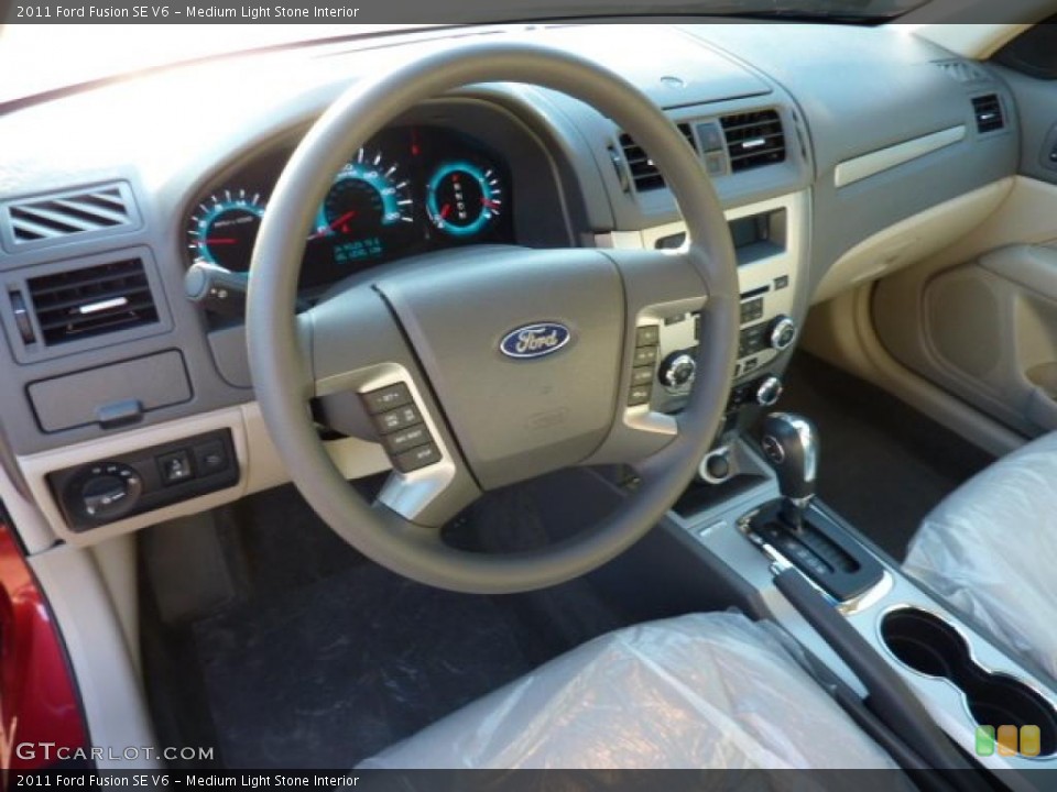Medium Light Stone Interior Prime Interior for the 2011 Ford Fusion SE V6 #40590801
