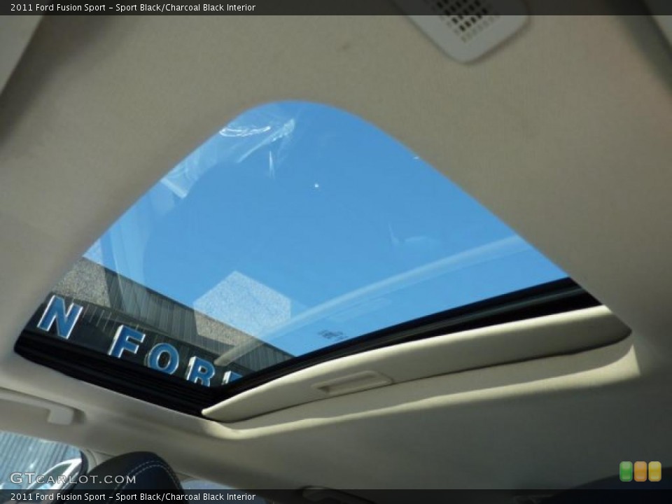 Sport Black/Charcoal Black Interior Sunroof for the 2011 Ford Fusion Sport #40593038