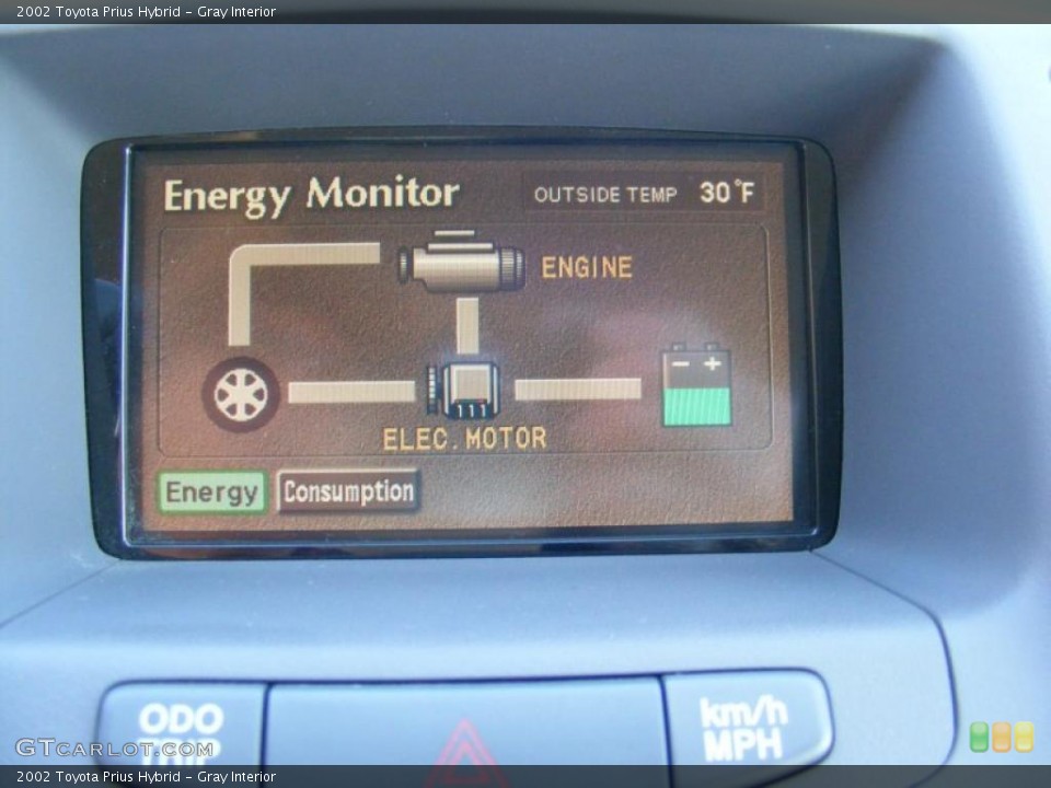 Gray Interior Controls for the 2002 Toyota Prius Hybrid #40593627