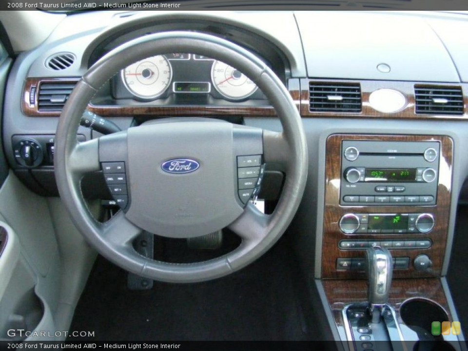 Medium Light Stone Interior Dashboard for the 2008 Ford Taurus Limited AWD #40597189