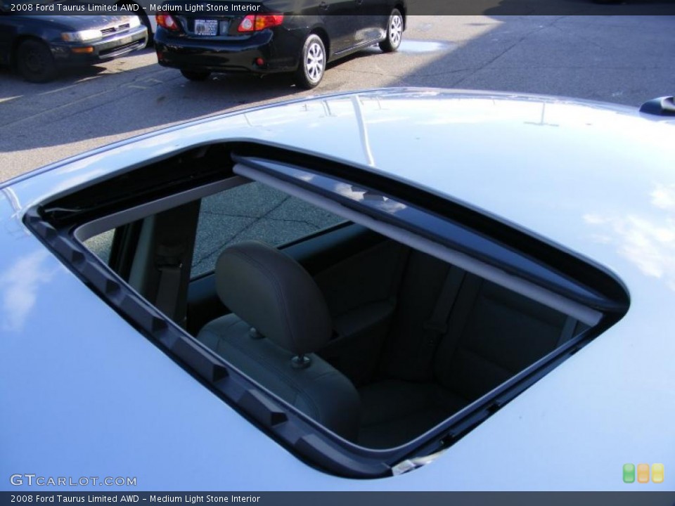 Medium Light Stone Interior Sunroof for the 2008 Ford Taurus Limited AWD #40597413
