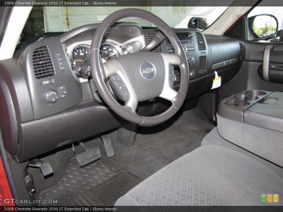 Ebony Interior Prime Interior for the 2008 Chevrolet Silverado 1500 LT Extended Cab #40601841