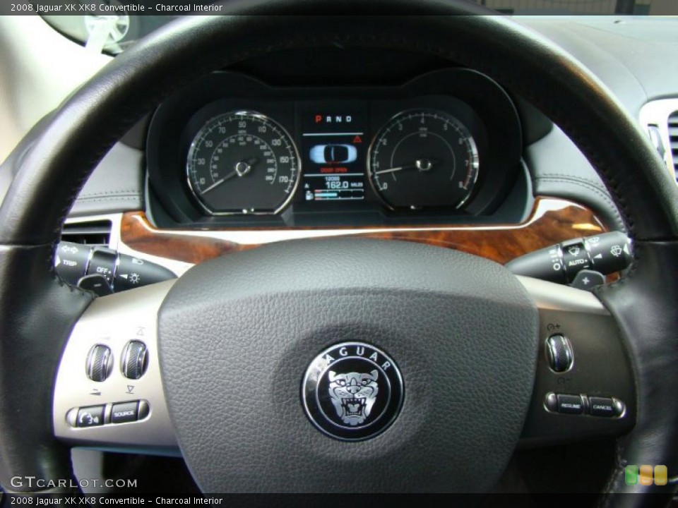 Charcoal Interior Steering Wheel for the 2008 Jaguar XK XK8 Convertible #40603965