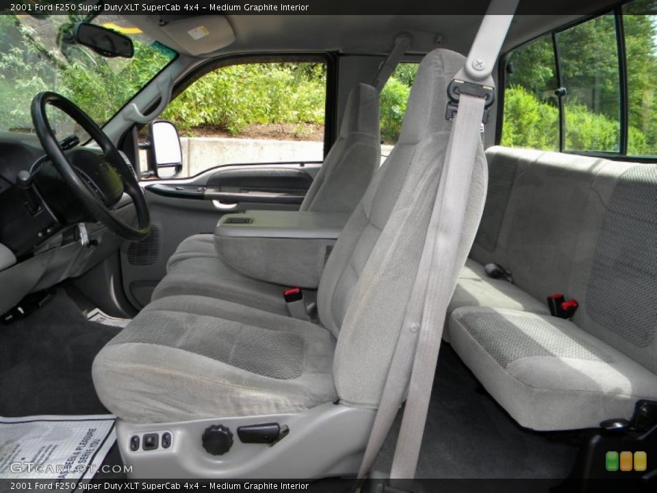Medium Graphite Interior Photo for the 2001 Ford F250 Super Duty XLT SuperCab 4x4 #40605669