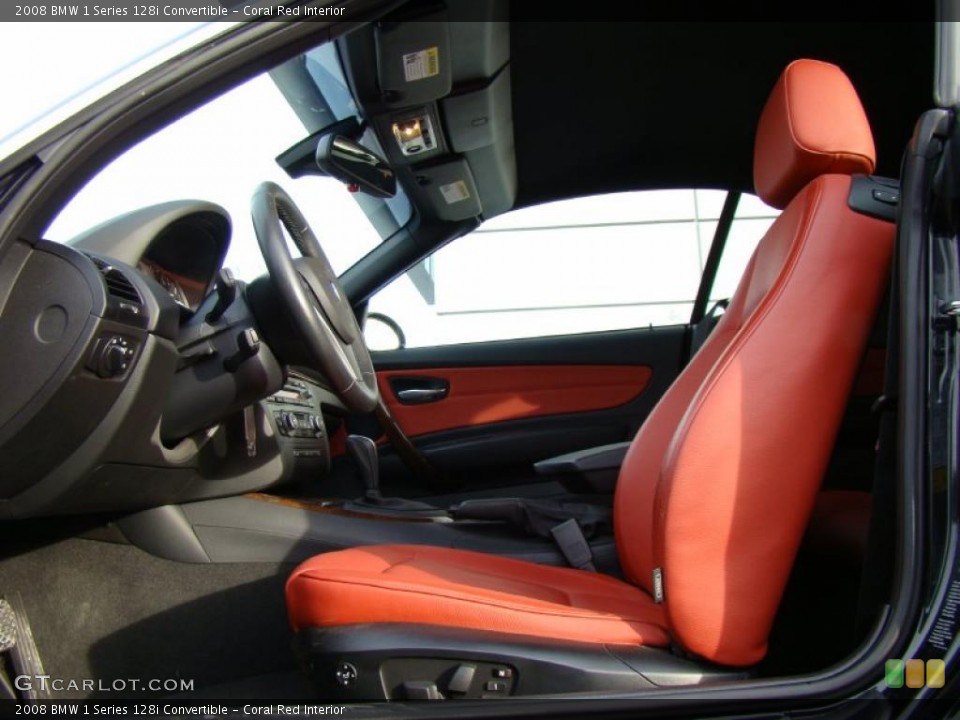 Coral Red Interior Photo for the 2008 BMW 1 Series 128i Convertible #40605849