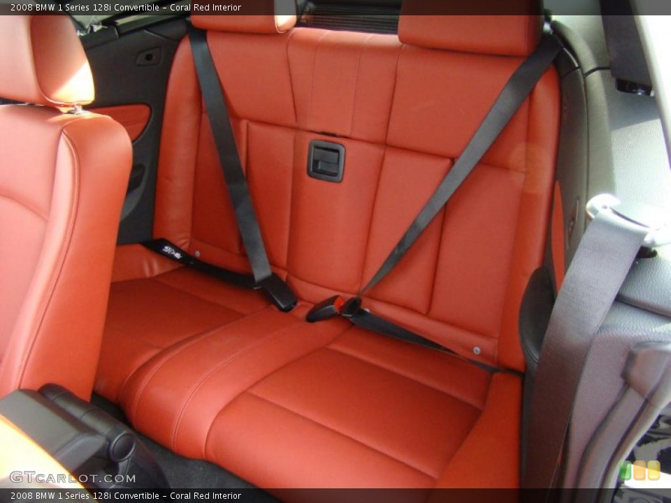 Coral Red Interior Photo for the 2008 BMW 1 Series 128i Convertible #40605933