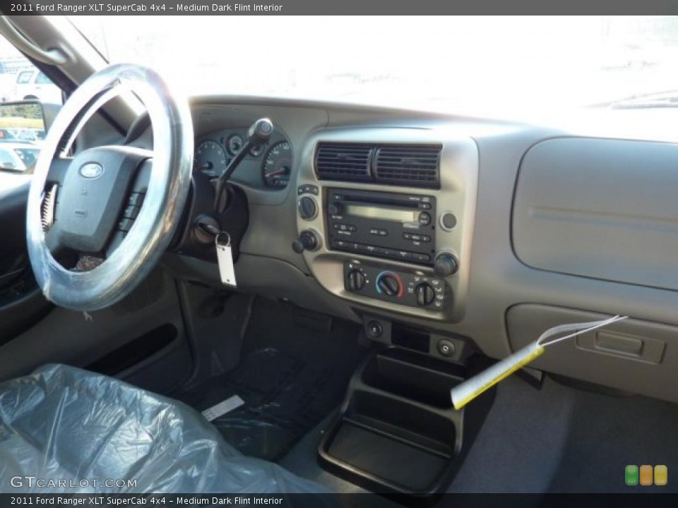 Medium Dark Flint Interior Dashboard for the 2011 Ford Ranger XLT SuperCab 4x4 #40606101
