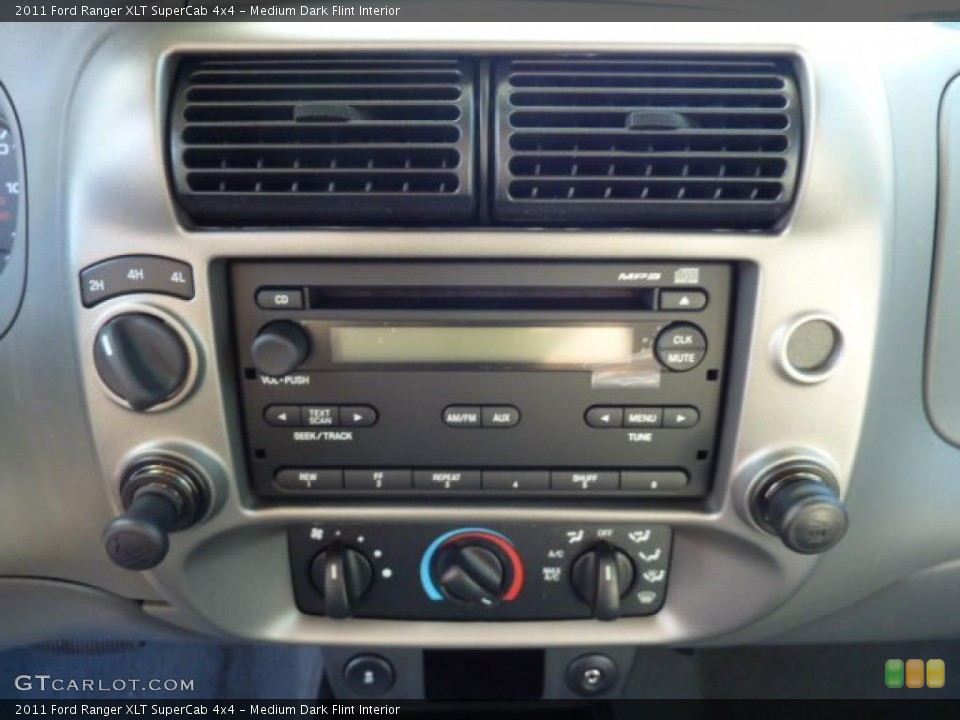 Medium Dark Flint Interior Controls for the 2011 Ford Ranger XLT SuperCab 4x4 #40606129