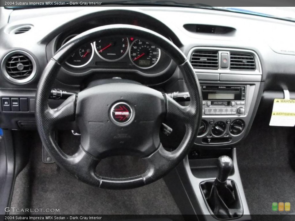 Dark Gray Interior Dashboard for the 2004 Subaru Impreza WRX Sedan #40608645