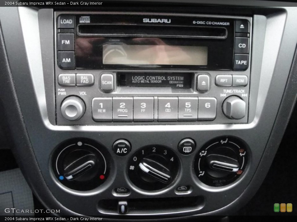 Dark Gray Interior Controls for the 2004 Subaru Impreza WRX Sedan #40608685