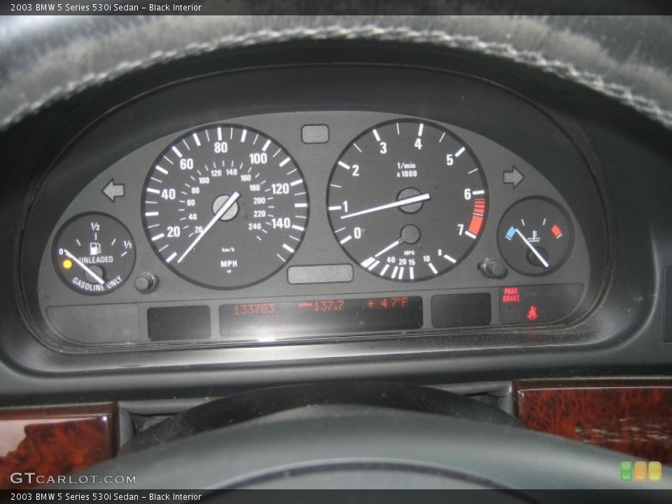 Black Interior Gauges for the 2003 BMW 5 Series 530i Sedan #40609057