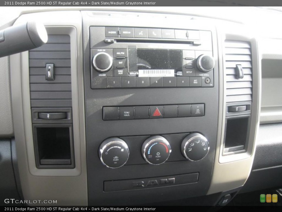Dark Slate/Medium Graystone Interior Controls for the 2011 Dodge Ram 2500 HD ST Regular Cab 4x4 #40610773