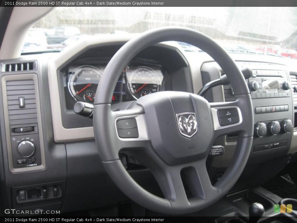 Dark Slate/Medium Graystone Interior Steering Wheel for the 2011 Dodge Ram 2500 HD ST Regular Cab 4x4 #40610809