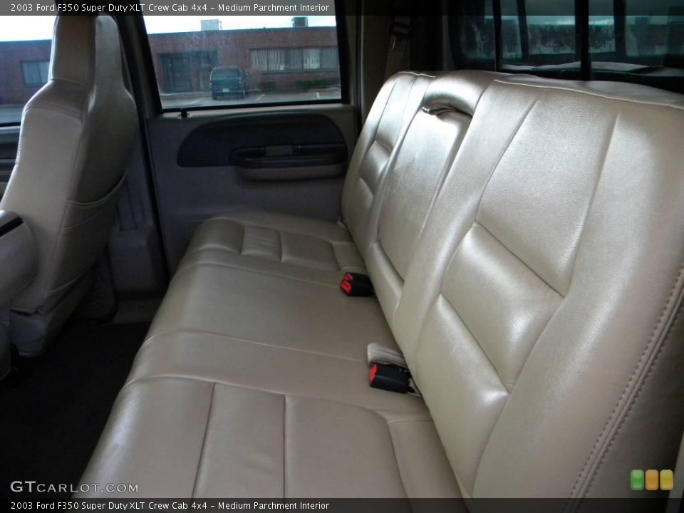 Medium Parchment Interior Rear Seat for the 2003 Ford F350 Super Duty XLT Crew Cab 4x4 #40615853