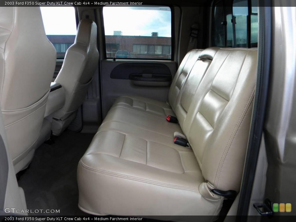 Medium Parchment Interior Rear Seat for the 2003 Ford F350 Super Duty XLT Crew Cab 4x4 #40615889