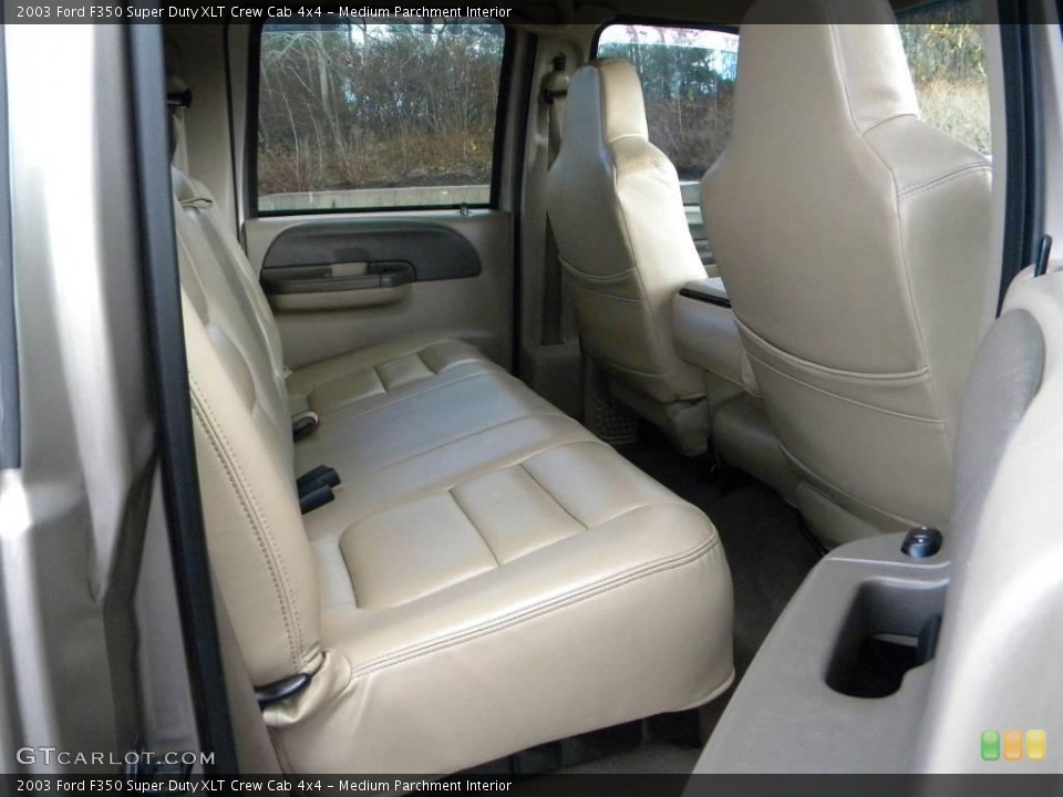 Medium Parchment Interior Rear Seat for the 2003 Ford F350 Super Duty XLT Crew Cab 4x4 #40615905