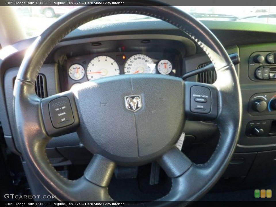 Dark Slate Gray Interior Steering Wheel for the 2005 Dodge Ram 1500 SLT Regular Cab 4x4 #40617822