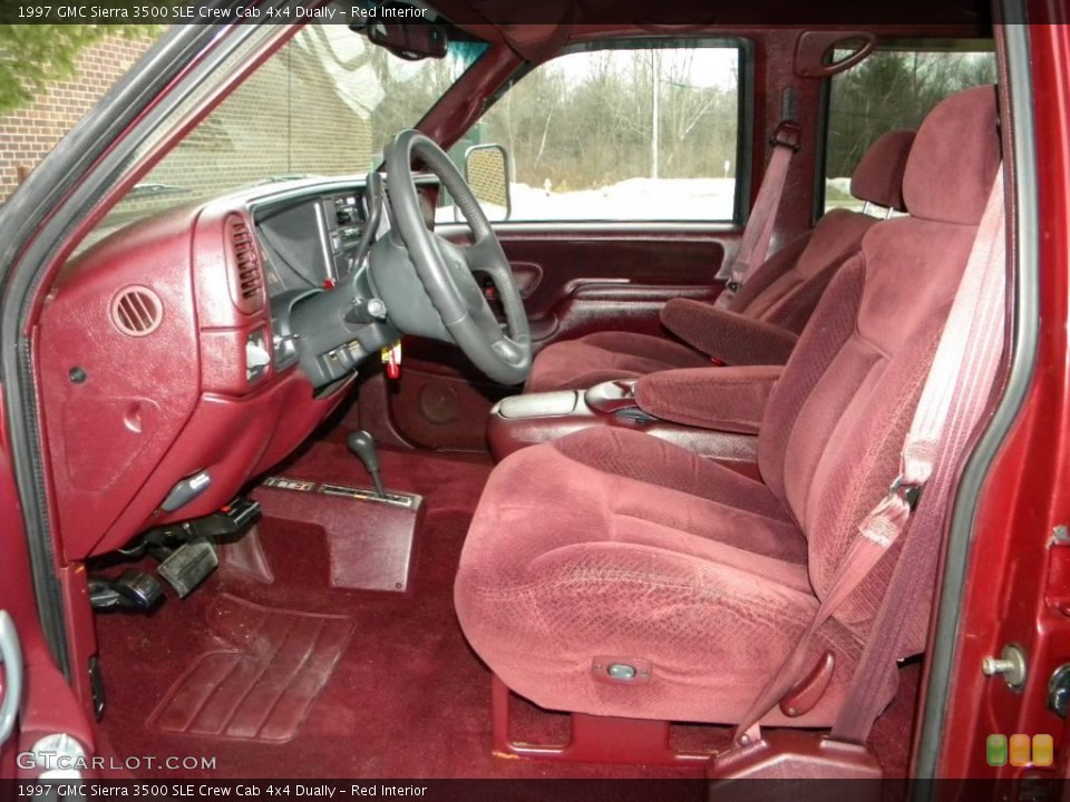 Red Interior Photo for the 1997 GMC Sierra 3500 SLE Crew Cab 4x4 Dually #40624666