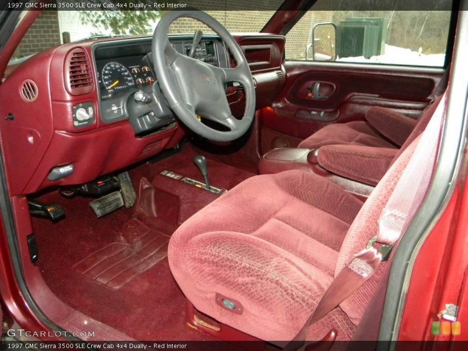 Red Interior Prime Interior for the 1997 GMC Sierra 3500 SLE Crew Cab 4x4 Dually #40624674
