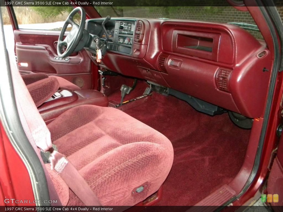 Red Interior Dashboard for the 1997 GMC Sierra 3500 SLE Crew Cab 4x4 Dually #40624874
