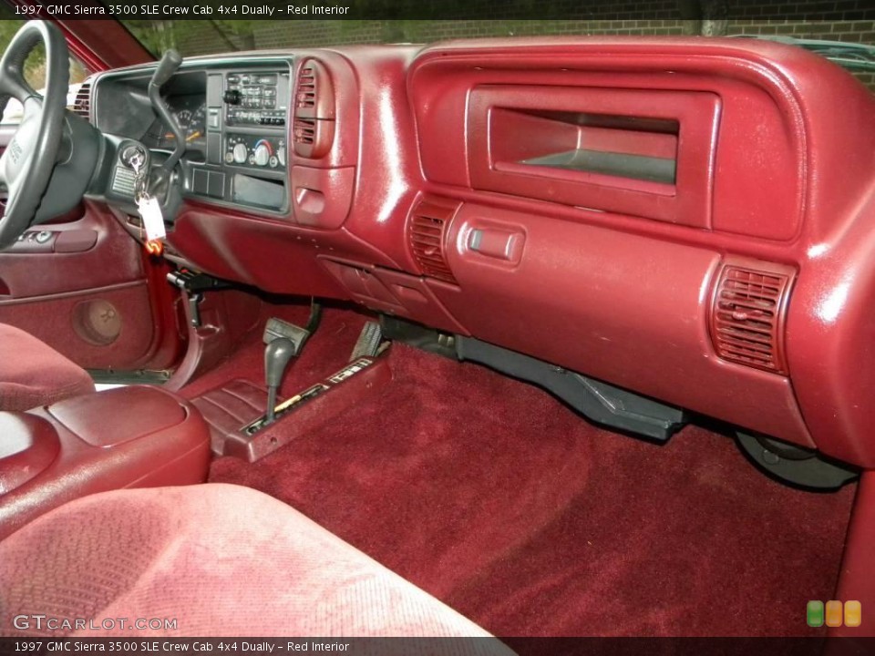 Red Interior Dashboard for the 1997 GMC Sierra 3500 SLE Crew Cab 4x4 Dually #40624922